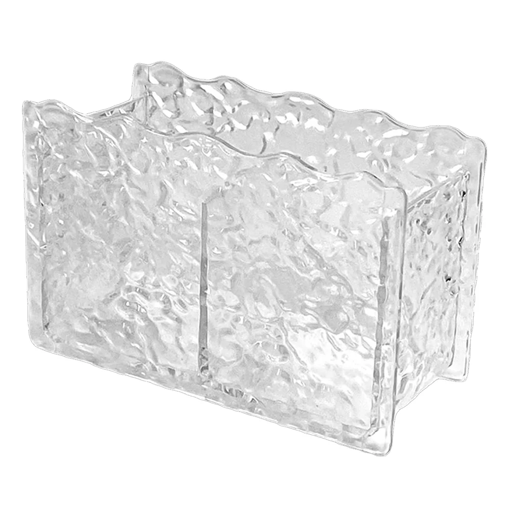 

Прозрачный держатель для ручек с ледяным рисунком, художественный контейнер для макияжа, пластиковая чашка для рабочего стола