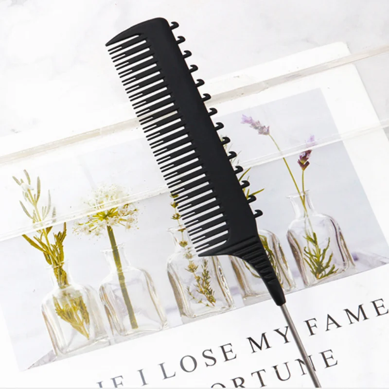 플라스틱 뾰족한 꼬리 미용 빗, 헤어 살롱 전문 염색 빗, 고온 정전기 방지 헤어 커팅 빗