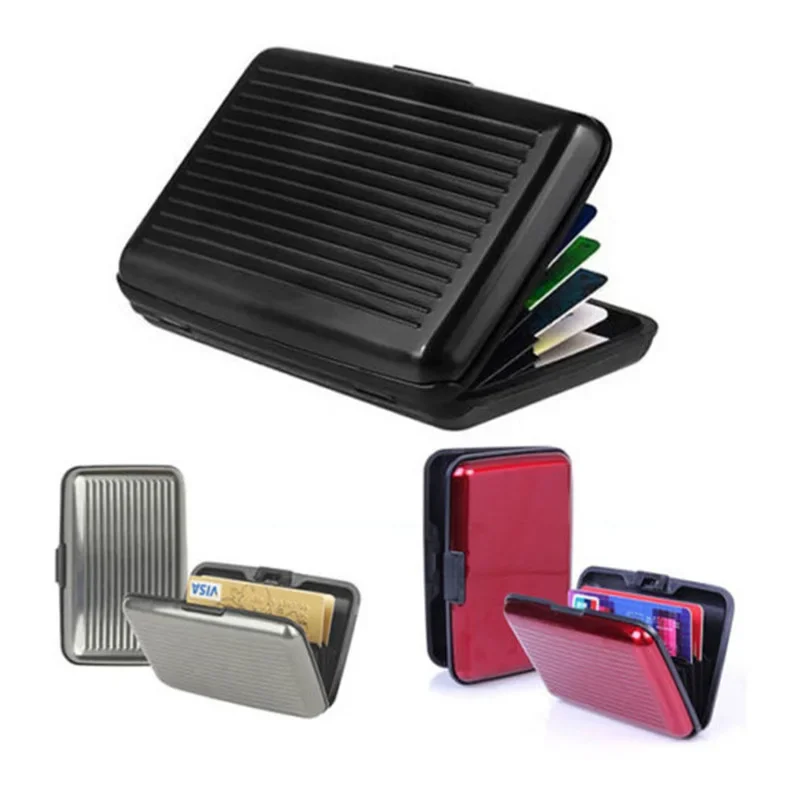 Sleek Metal Credit Card Wallet Holder - Identity Theft Protection