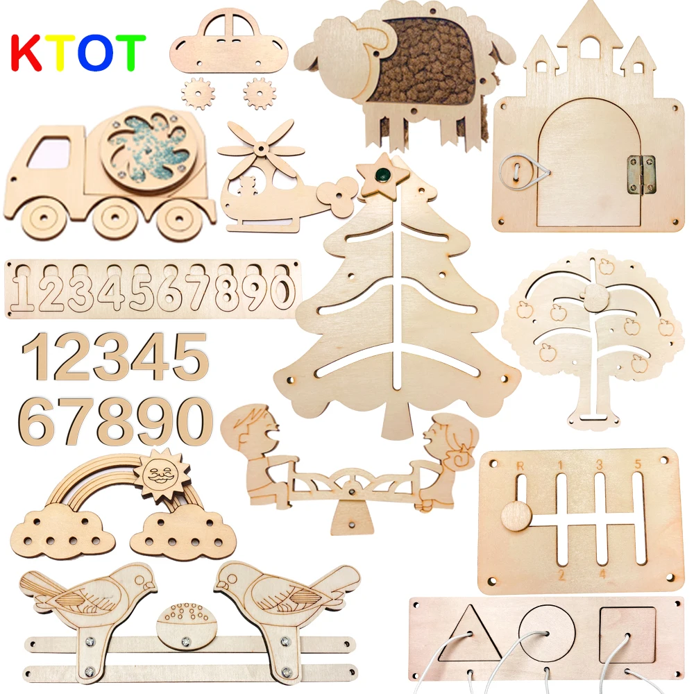 Игрушки Монтессори, занятая доска «сделай сам», аксессуары для обучения, занятые настольные игры для детей, детали деревянных досок Игрушки Монтессори, занятая доска «сделай сам», аксессуары для обучения, занятые настольные игры для детей, детали деревянных досок