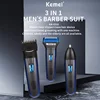 Kemei Multifunctional 3 In 1 Electric Foil Shaver Rechargeable Cordless Hair Clipper Beard Nose Hair Trimmer Razor Grooming Kit 2