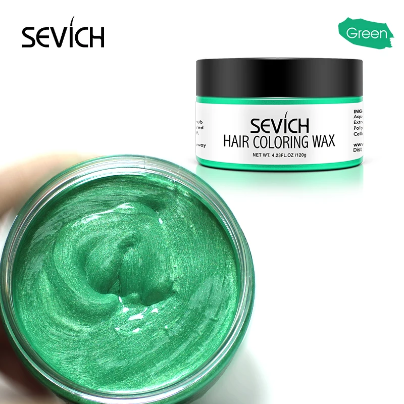 Sevich Temporary Hair Color Wax Men Diy Mud One-time Molding Paste Dye Cream Hair Gel for Coloring Styling 120g Silver Grey temporary hair color wax
