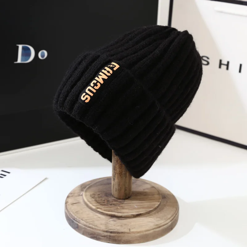 1 Stück Winter-Warme Koreanische Vielseitige Mütze für Damen, Modische Langetiketten-Strickmütze mit Ohrenschutz, Baotou Strickmützen – Detail 9