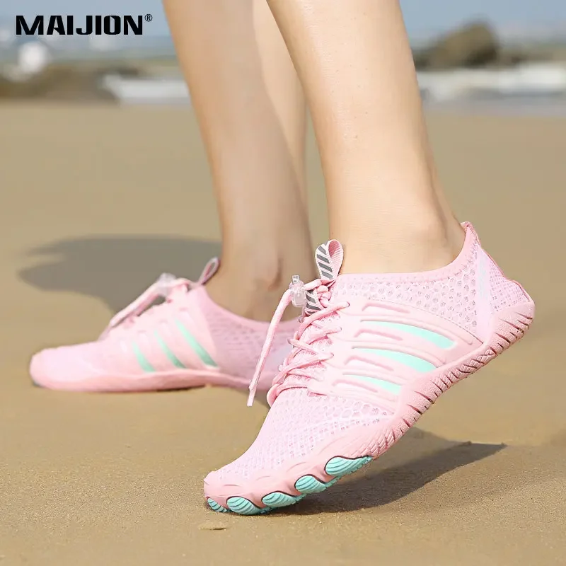 Mens Quick-Dry Wearproof Barefoot Beach Shoes Breathable Non Slip Womens Water Shoes Seaside Upstream Aqua