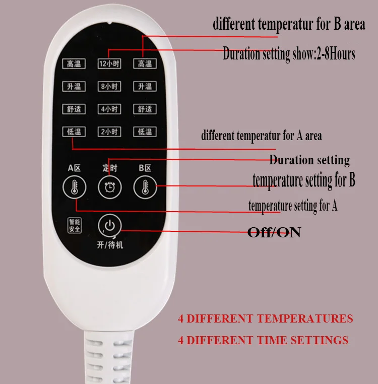 Random Color Electric Blanket Thicker Heater Double Body Warmer Heated Blanket Thermostat Electric Heating