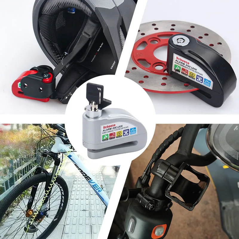 Waterproof Anti-Theft Motorcycle Disc Brake Alarm Lock with Bag and Reminder Rope - Free Shipping