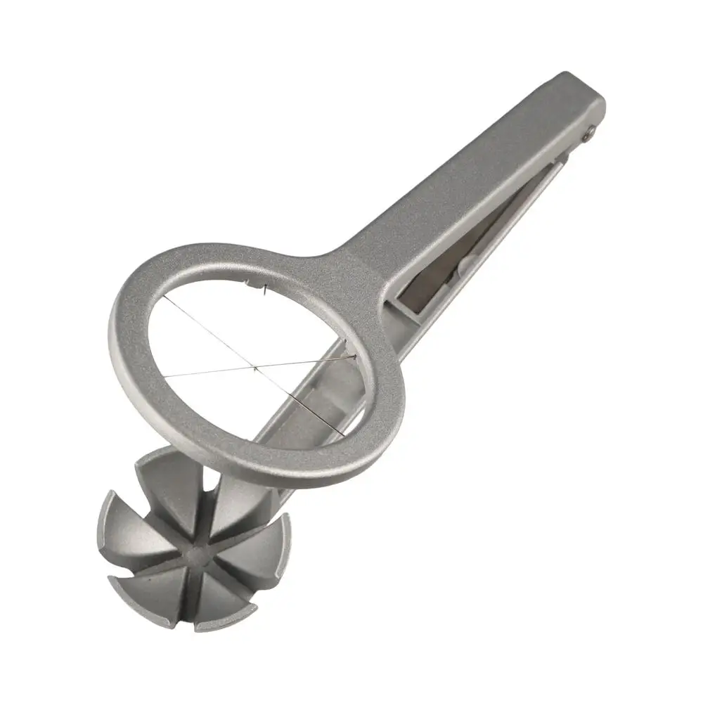 Aluminum Alloy Manual Egg Cutter Portable Multi-functional Egg Slicer Non-slip Section Divider Preserved Splitter Kitchen egg cutter