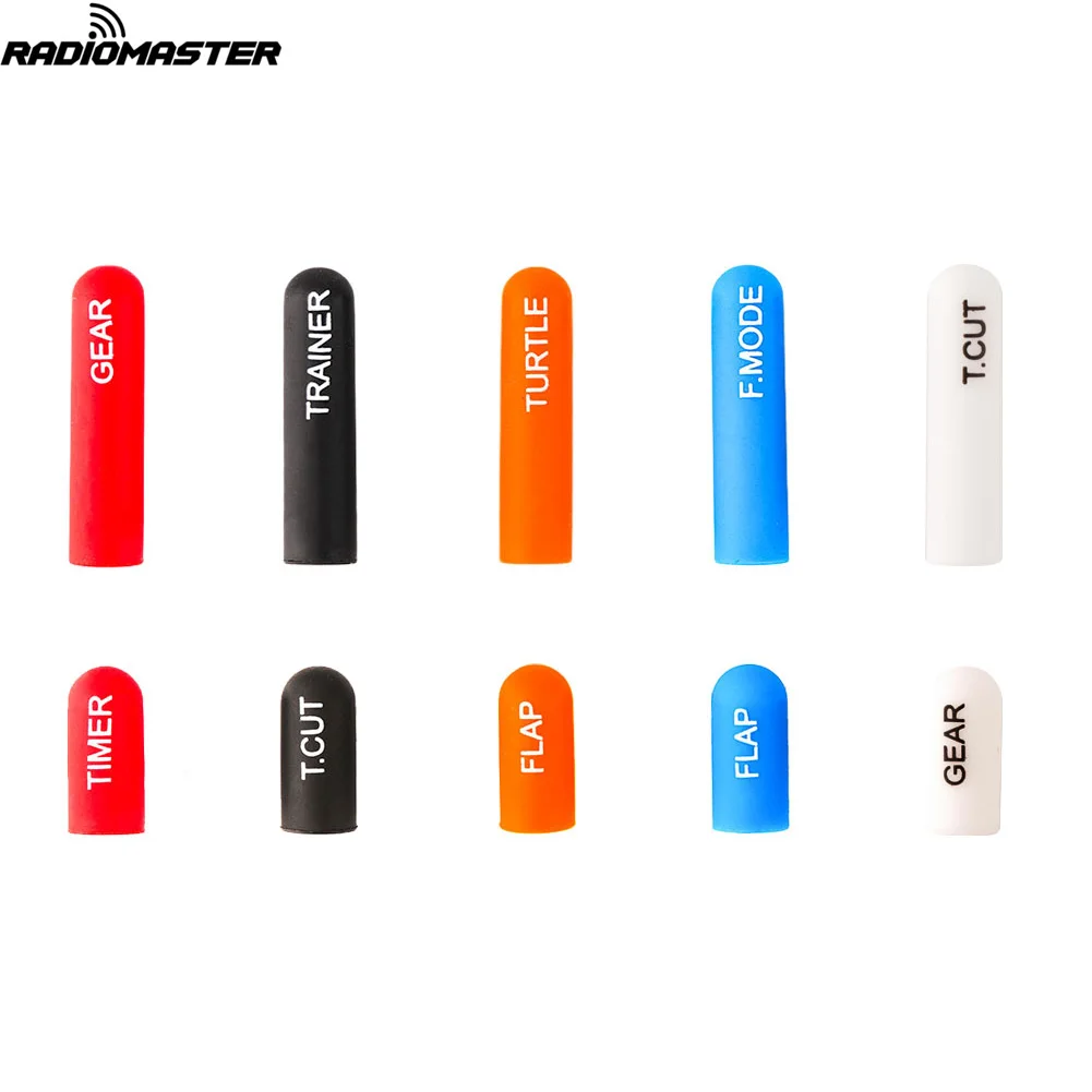 

RadioMaster Labelled Silicon Switch Cover Set 12pcs Per Pack Multi Color For TX16S Radio Controller Transmitter Model