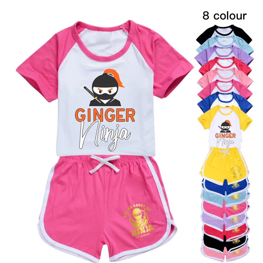

Детская одежда NINJA KIDZ, хлопковые спортивные костюмы, футболки, свитшот, костюм с мультяшным рисунком, комплект одежды для подростков и маленьких мальчиков и девочек