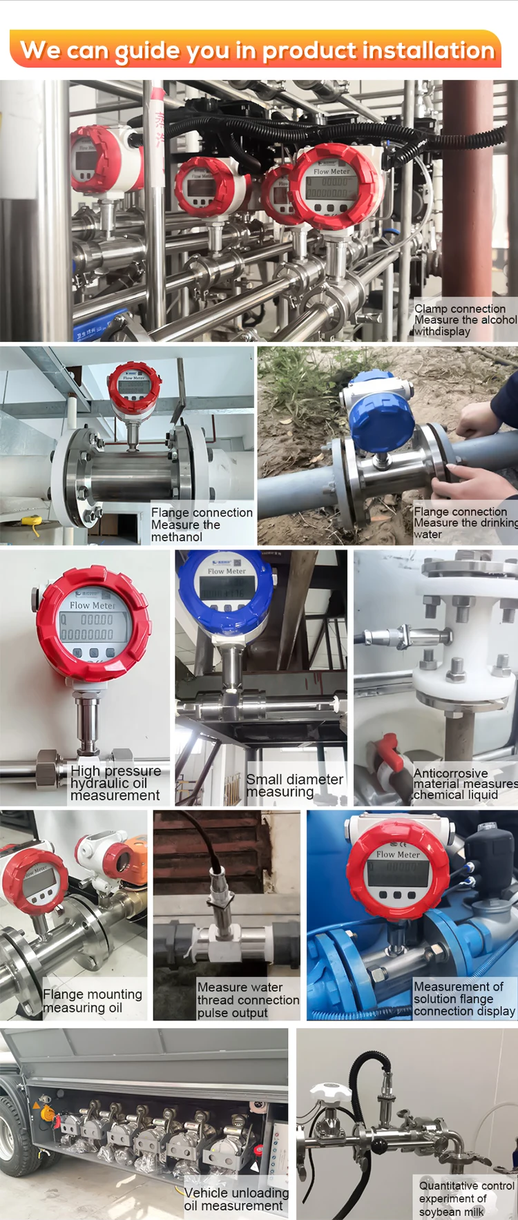 LWGY Liquid Turbine Flowmeter Tap Water Alcohol Ethanol Diesel SS304 Pipeline Fl