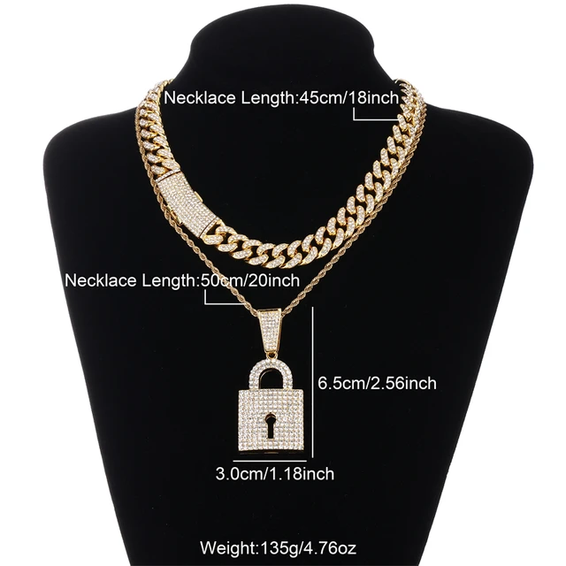 Bling Jewelry Functional Lock Pendant Sterling Silver Necklace 16 Inches