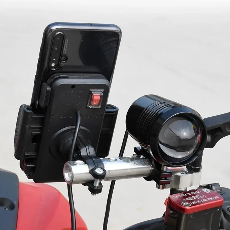 Extension Pole for Motorcycle Rearview Mirror Base Reversing Mirror Crossbar Bracket InstallationSpotlight Extension Pole Holder