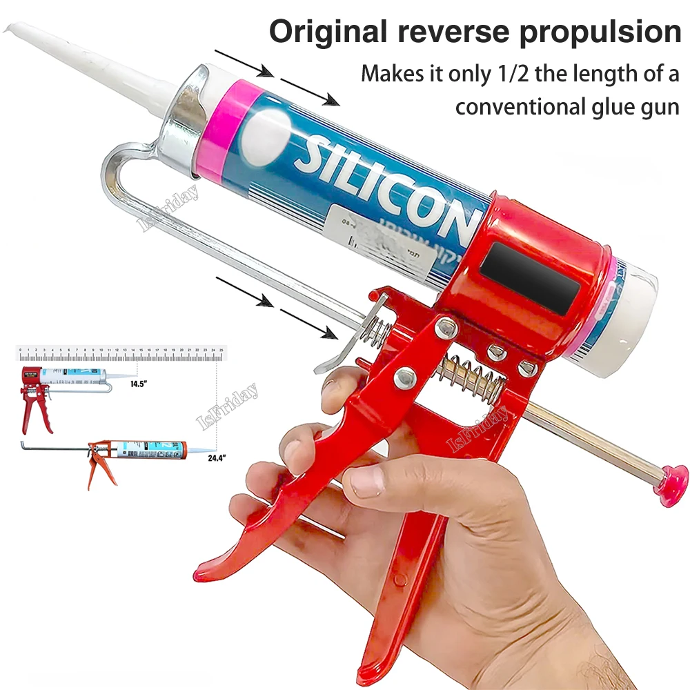 Portable Caulking Filling Tool Al Alloy Manual Caulking Gun Glass Glue Sprayer Professional Sealant Tool for Home caulking tools,caulking gun,sealant tool kit
