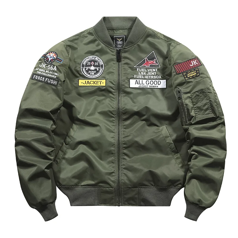 

2023 Heavy Industry Embroidery Tough Man Coat [Plus Cotton * Thin] Air Force Pilot Jacket Men's Flight Jacket Men's Coat 186