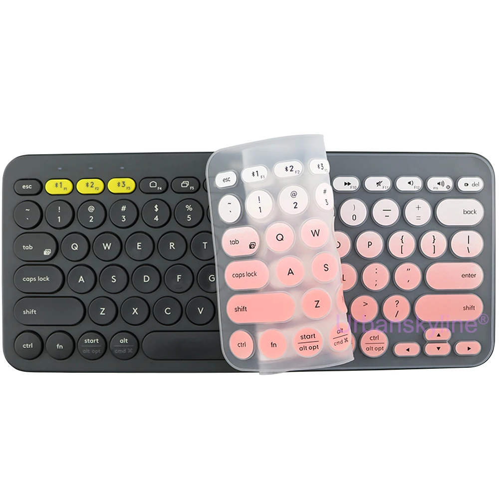 Cover In Silicone Per Tastiera Logitech K380 - Layout US Trasparente, Antigraffio E Antispolvere - Foto 11