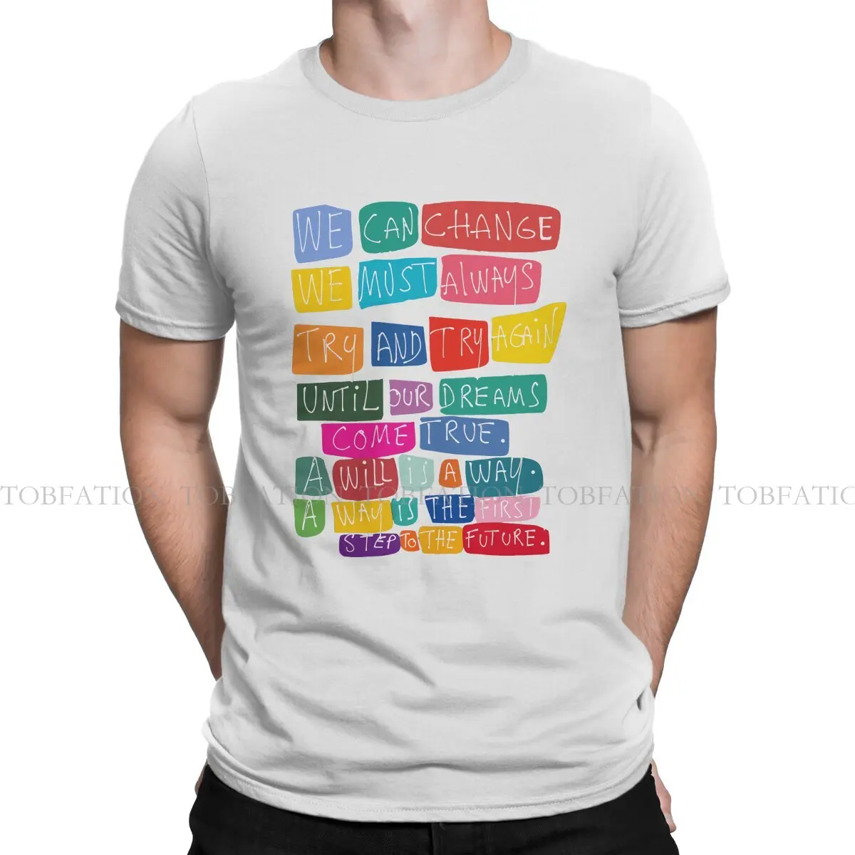 

Graffiti Art Pure Cotton TShirt Graffiti Art We Can Change Basic T Shirt Leisure Men Clothes Ofertas Big Sale