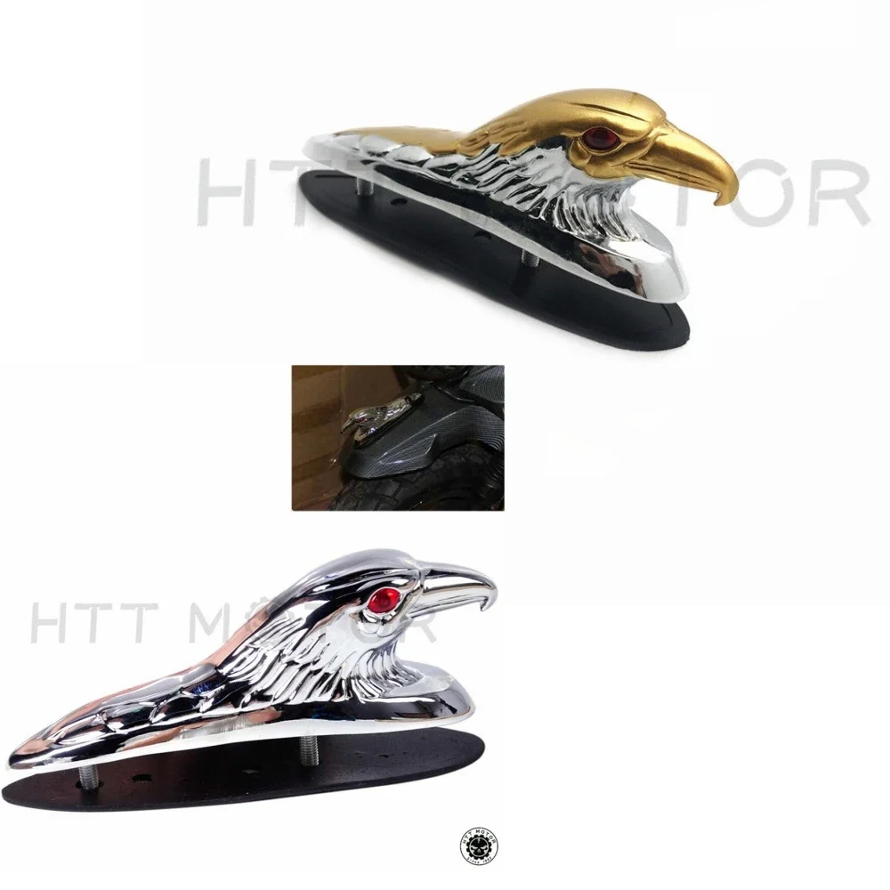 

Motorcycle Trim Front Fender Bonnet Eagle Head with Red Eyes Aftermarket Free Shipping Motor Parts Chrome Gold