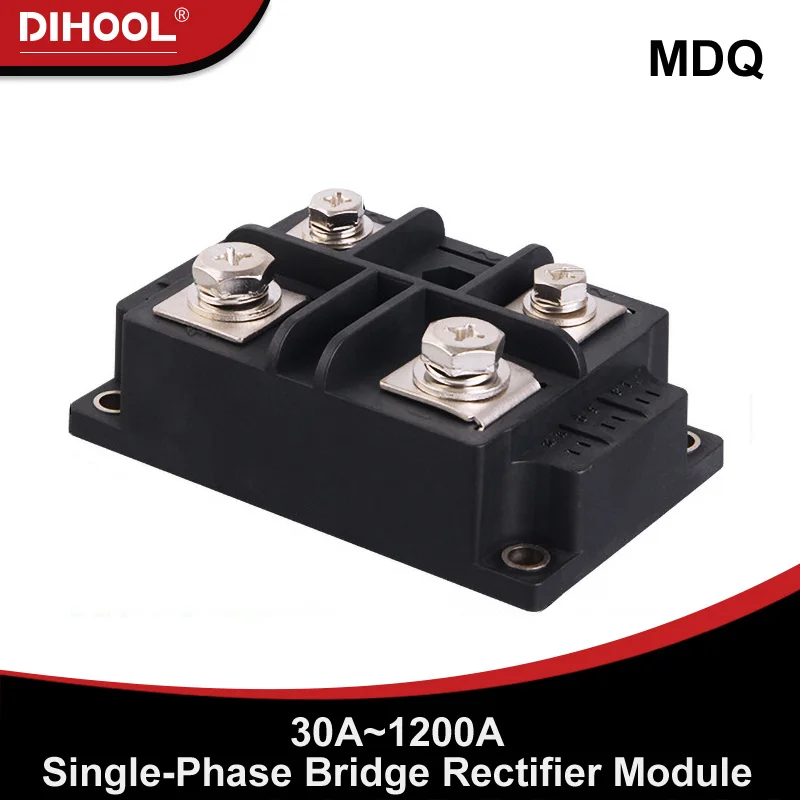 30A-1200A MDQ Single-Phase Diode Bridge Rectifier Module With Radiator 1600V Copper Base High Power AC to DC diode bridge rectifier