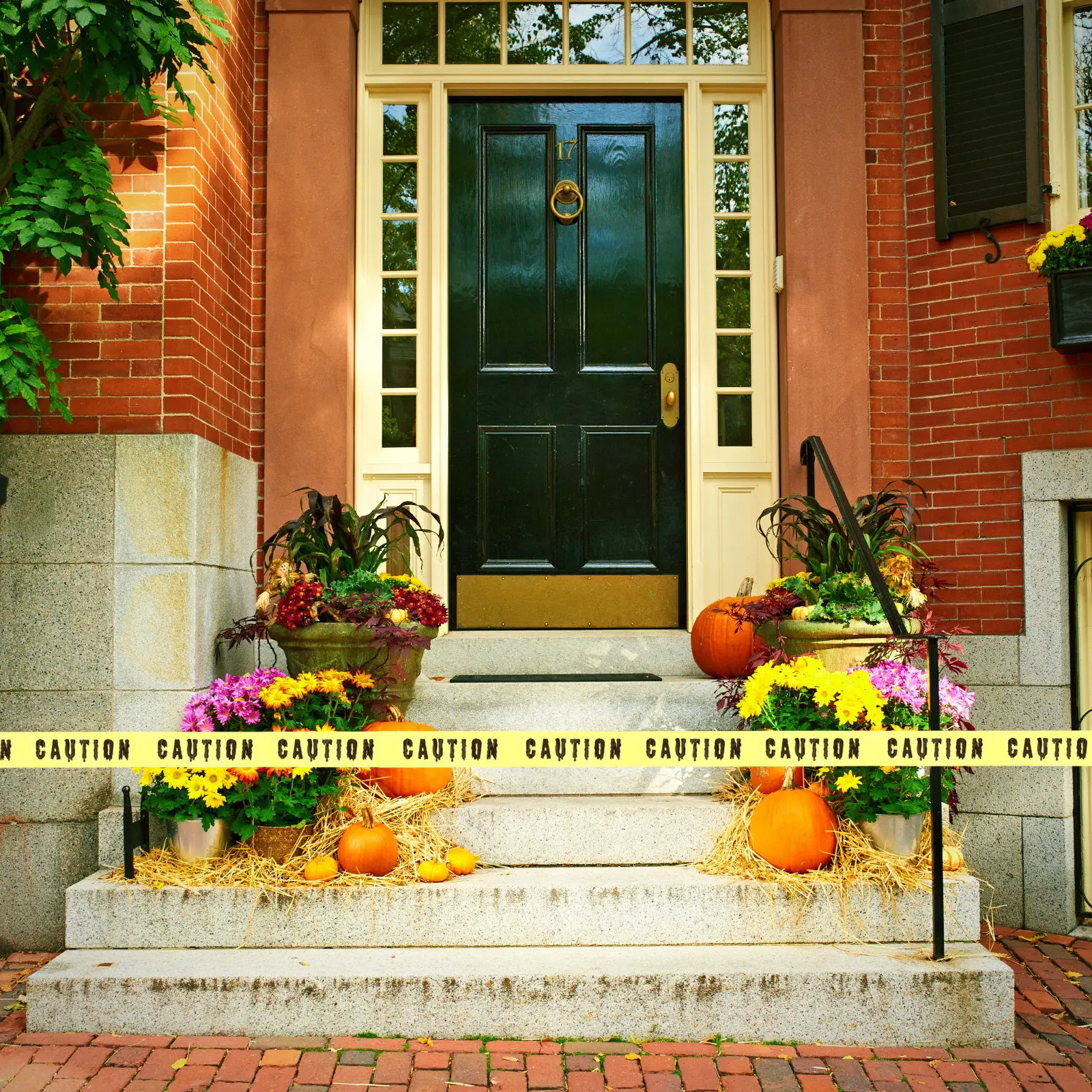 할로윈 주의 테이프 DIY 경고 스트립 실내 야외 할로윈 파티 장식 무서운 경고 차단 테이프 액세서리