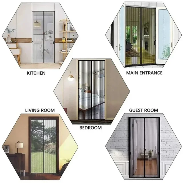 Mosquito Net Window Curtain Flipper Zero Magnetic Door Net Insect Screen EcoFlow Curtains Cover Home Garden AntiBug Protection 3