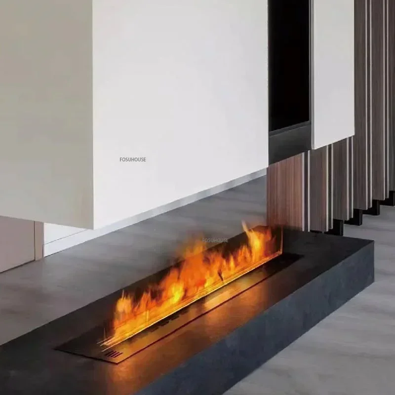 Home 3D Atomized Built-in Electric Fireplace European Decoration Electric Simulated Flame Living Room TV Cabinet Fireplaces X