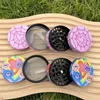 Portable Pink Heart Creative Heart Patterned Herb Grinder Metal Tobacco Grinder Valentine's Day gift Idea 3