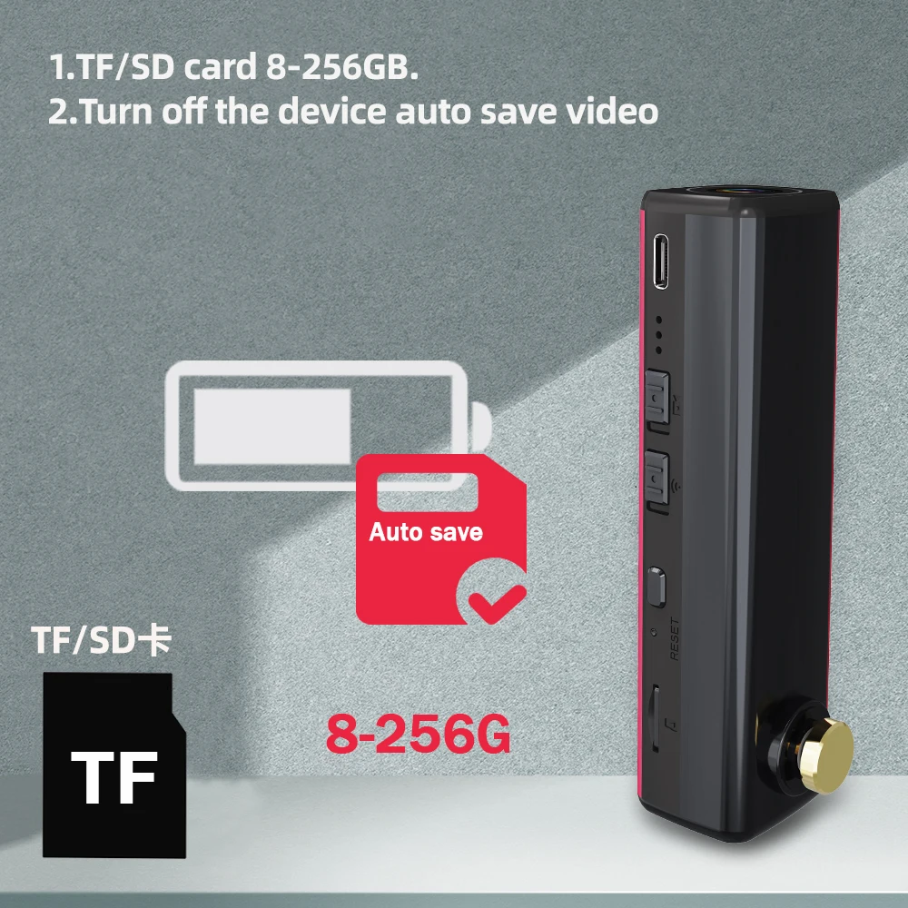Vandlion A33 HD 1080P Action Camera Support 256G Sports DV 2300mAh Video Recording Camcorder Small Head Mounted Wireless Camera 5