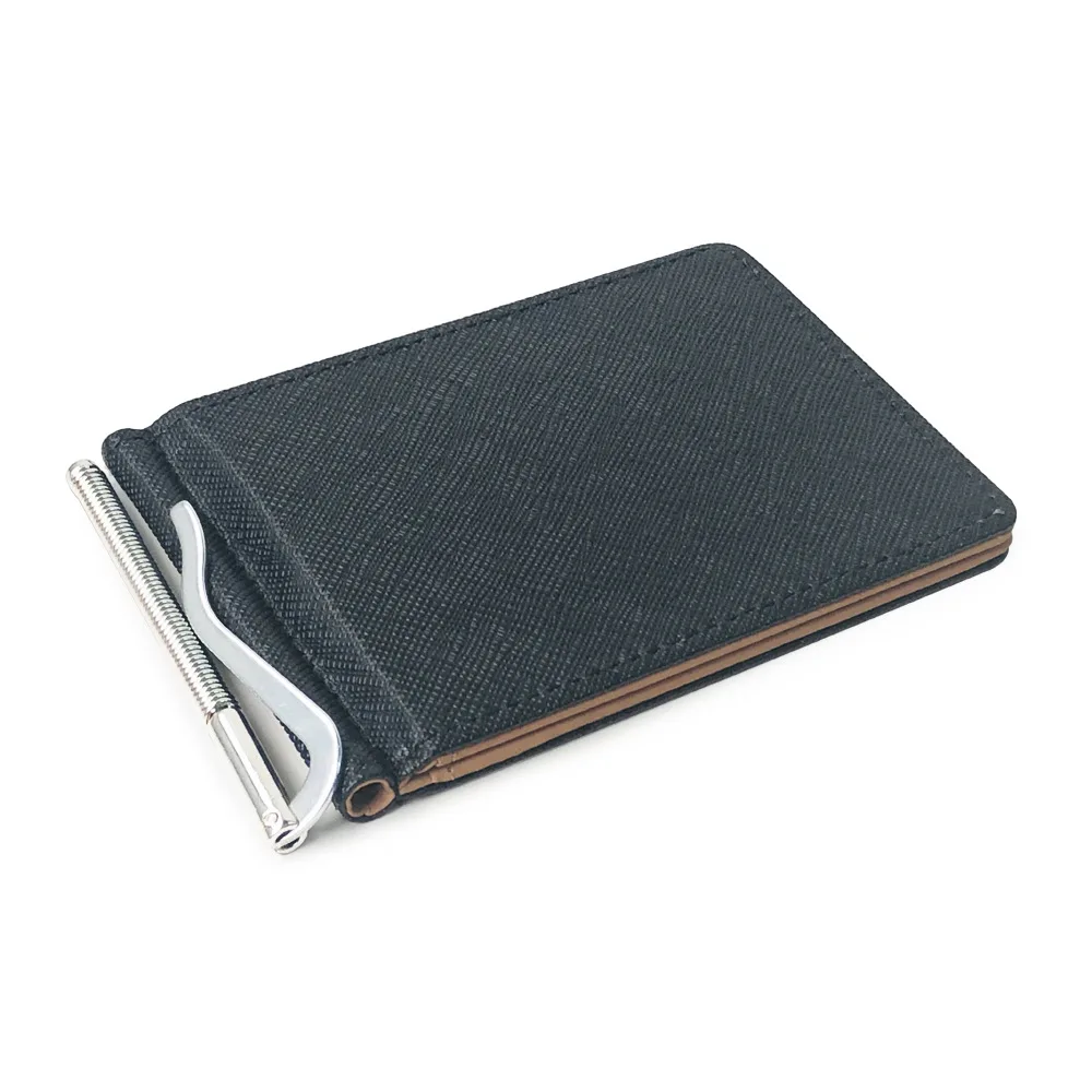 Men Wallet leather bifold wallet money clips wallet Short Skin Wallets Purses PU Leather Money Clips Sollid Thin Wallet 6 Colors Dropship For Men Purses