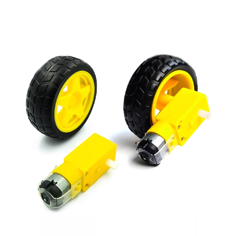 65 mm Rad DC3V-6V Motor 130 Getriebemotor mit Rad für Arduino Smart Car