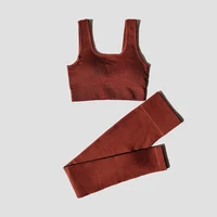 WAREBALL 2Pcs Women Sports Set Seamless Yoga Set Fitness Suit Gym Leggings Bra Workout Sportswear  Active Wear Gym Clothing - Image 6