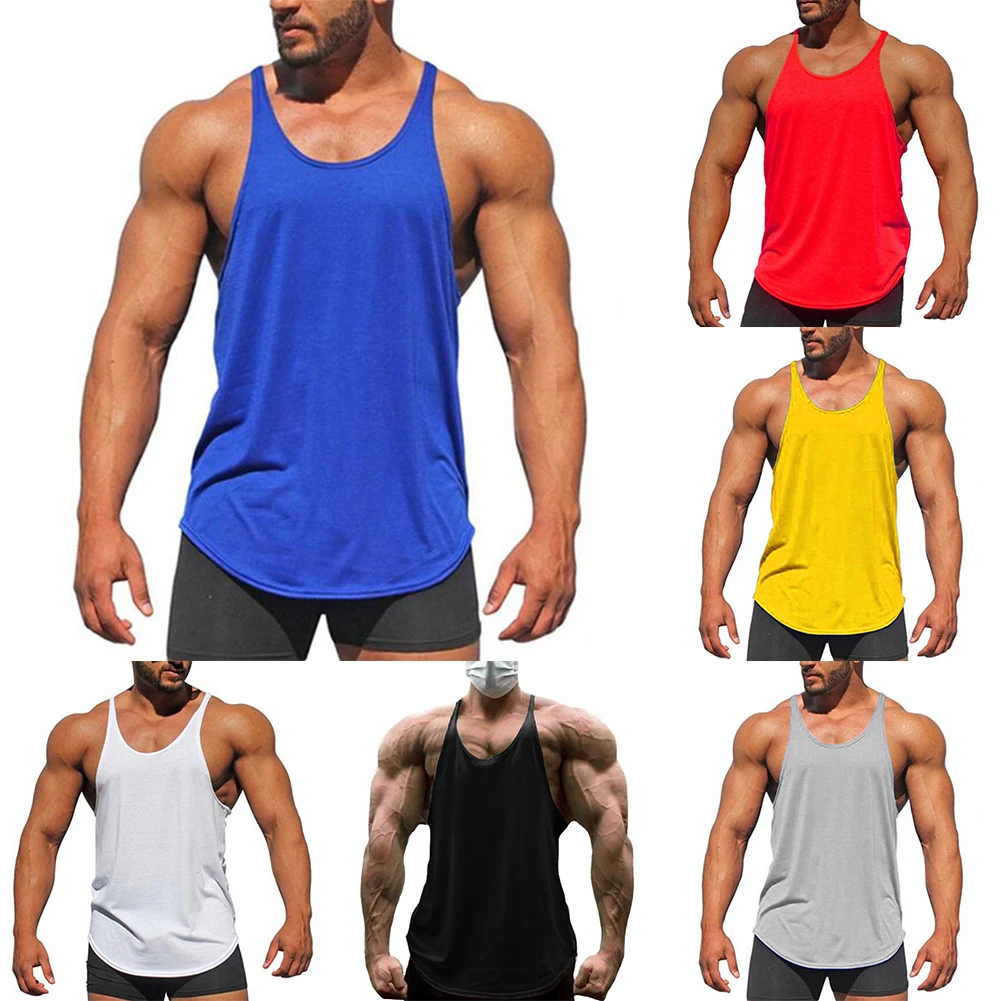 Description Picture 3 of itemBrand New High Quality Vest T Shirt Muscle Sleeveless Slim Fit Stylish Tank Tops Undershirt Comfortable Crew Neck