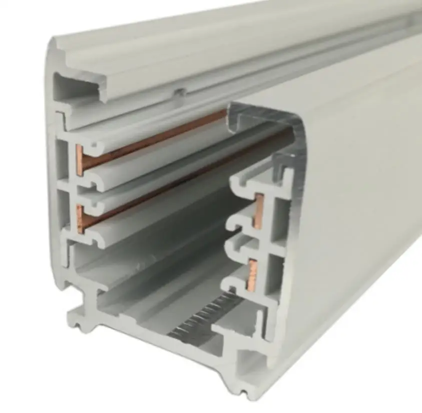 110-220 Volt Integrated Aluminum Square Tube Store Ceiling System 4 Wires Led Rail Lights Track Rail