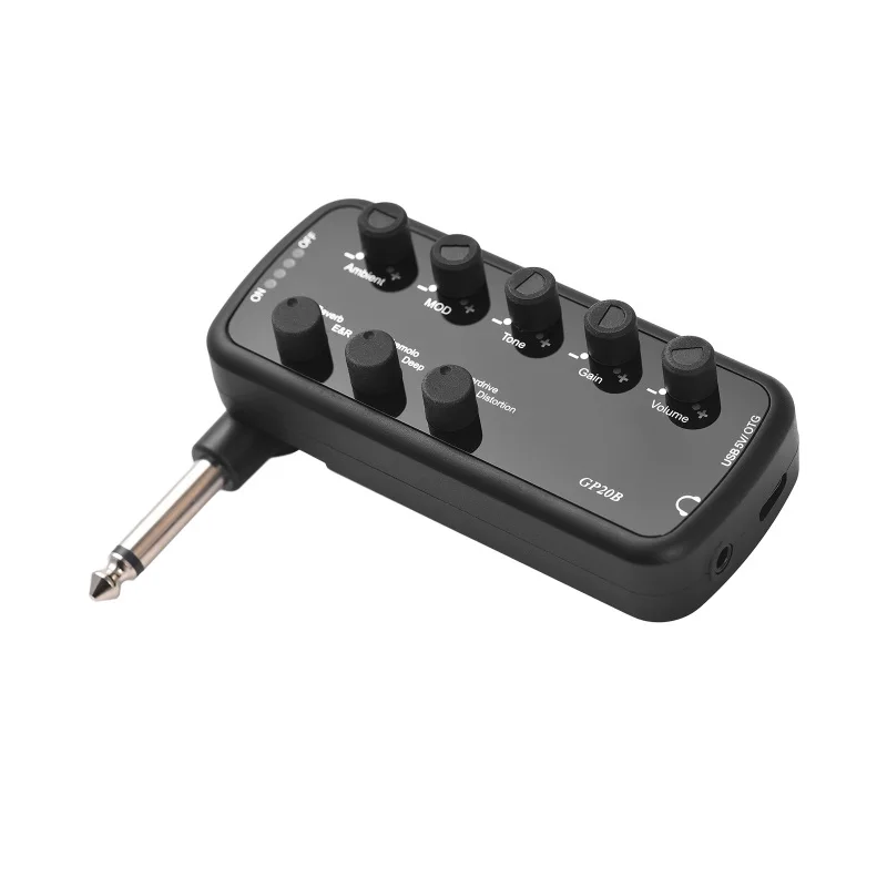 Guitar Amplifier Portable Headphone Mini Amp Plug and Play for Electric Guitar Musical Instrument OTG Internal Recording