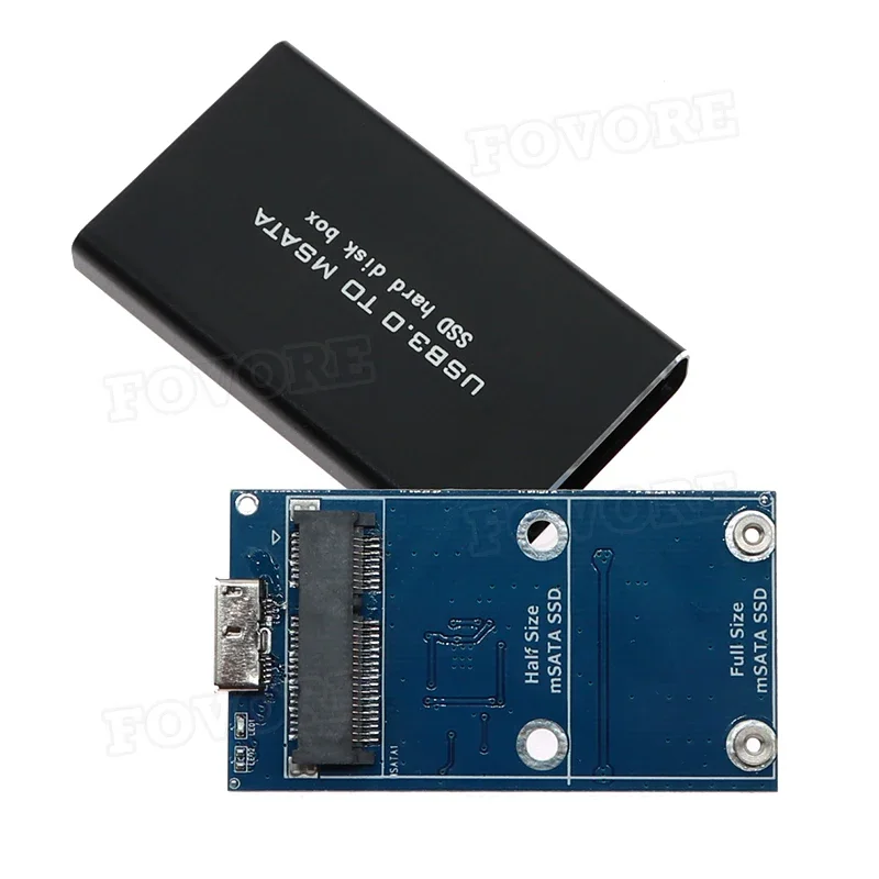 USB MSATA Case MSATA SSD to USB Adapter External Hard Drive Disk Box Storage Enclosure For KingSpec Kingdian mSATA S