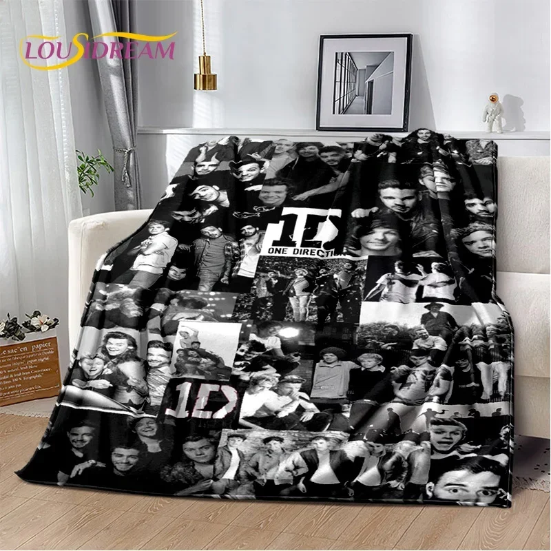 3D One-Direction Rock 1D Combinatio HD Soft Flannel Blankets,Throw Blanket Comfortable Blanket for Picnic Beds Sofa Home Bedroom 4