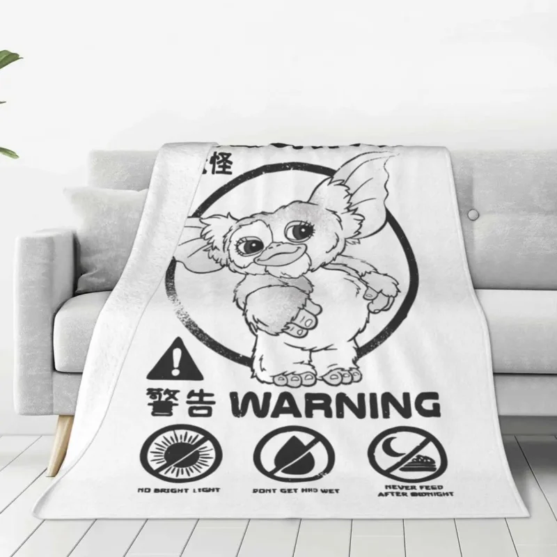 

Gremlins Mogwai Rules Blanket Gizmo 80s Movie Mogwai Monster Sci Fi Flannel Novelty Warm Throw Blankets for Bed Sofa Summer