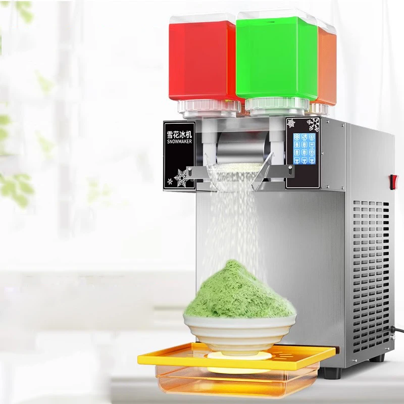 750W Snowflake Make Ice Machine ZB-XBJ160FC Commercial Milk Smoothie Snow Shaved Dessert Ice Cream Shaved Ice Machine 220V/50Hz 5