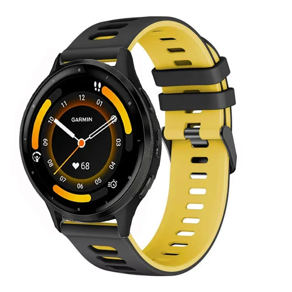 Dual-Color Silicone Wristband - 20mm/22mm Strap