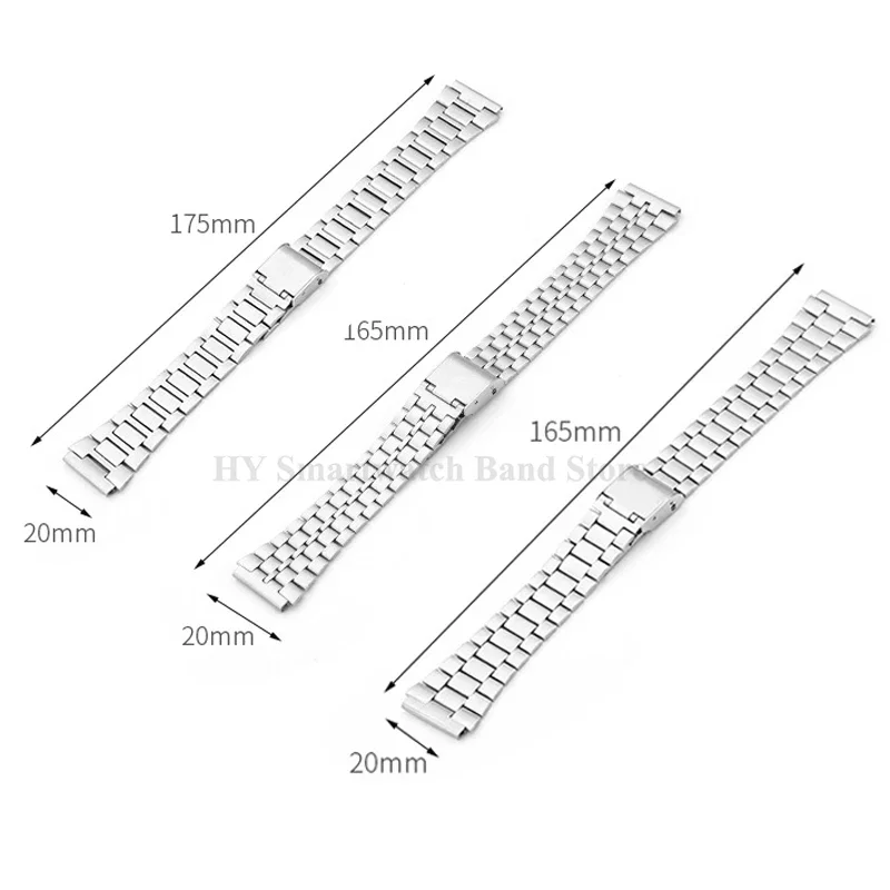 Classic Stainless Steel 18mm Metal Watch Strap - Timeless Small Square Bracelet Design
