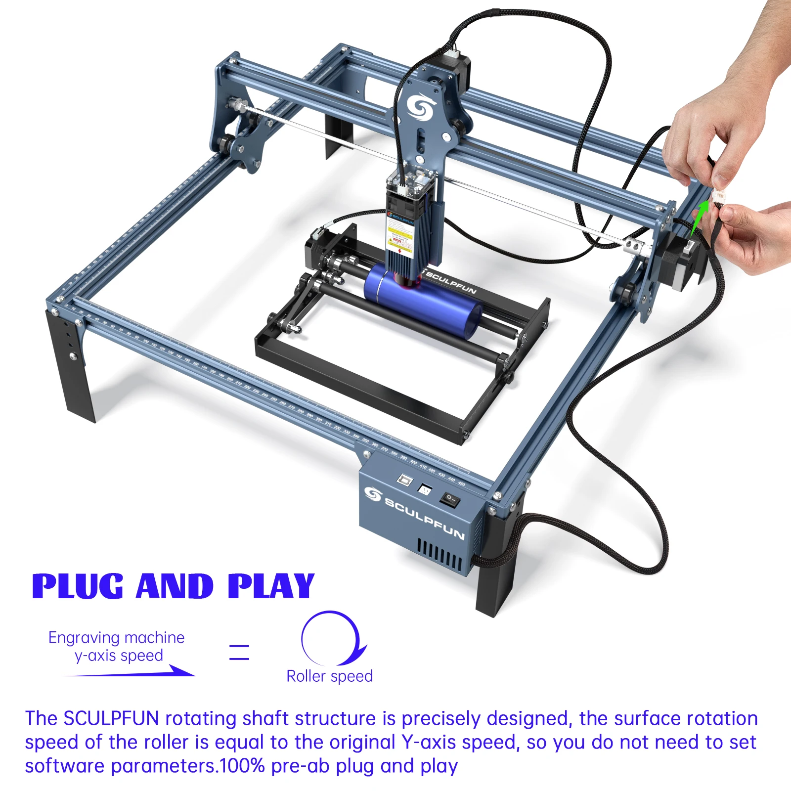 carbon fiber 3d printer SCULPFUN S9 90W Effect Laser Engraving Machine Ultra-thin Laser Beam Shaping Technology Wood Acrylic Laser Engraver410x420mm 3d printing business