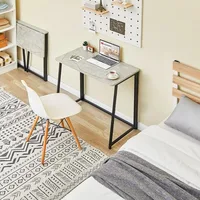 Small Foldable Computer Desk Writing Study Desk Easy Assembly Space-Saving Foldable Laptop 2