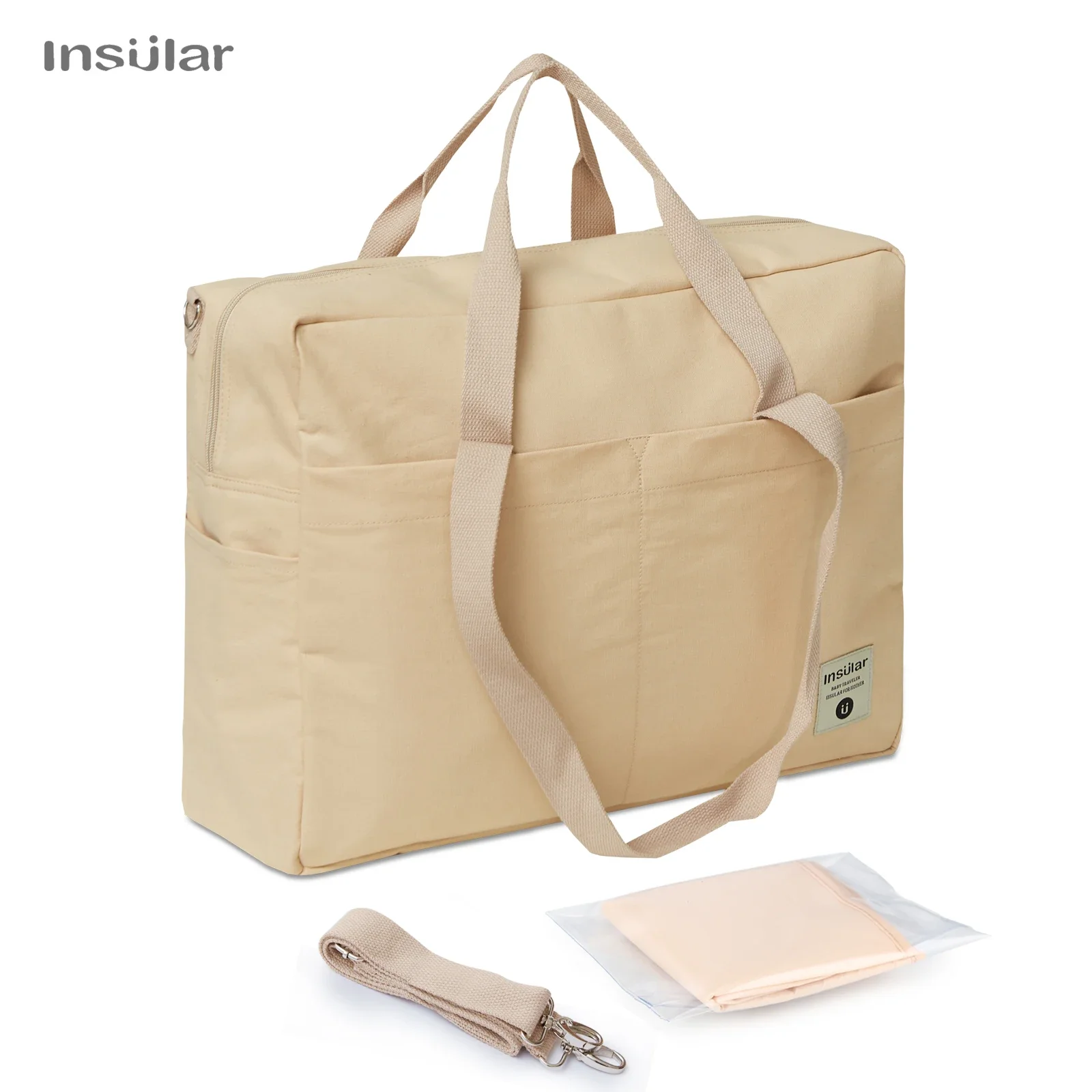 

Вместительная сумка-Органайзер для мам, стеганая Дорожная сумка на плечо для детских подгузников и колясок, для мам