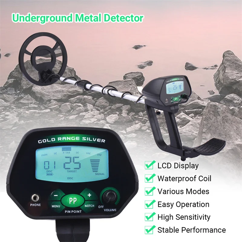 

MD-4090 Professional Metal Detector Underground Gold Detector High Accuracy Waterproof Metal Finder Search Coil Seeker Treasure