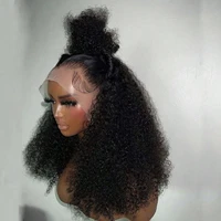 Perruques Lace Front Bouclées Crépues de 42 Pouces en Cheveux Humains 13x6 13x4, Perruque Jerry Curly en Cheveux Humains pour Femmes avec Baby Hair 2