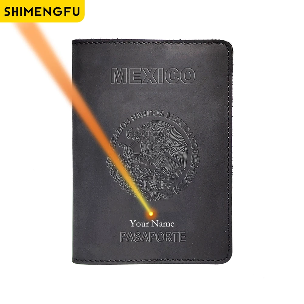 Genuine Leather RFID Travel Passport and Card Holder Wallet