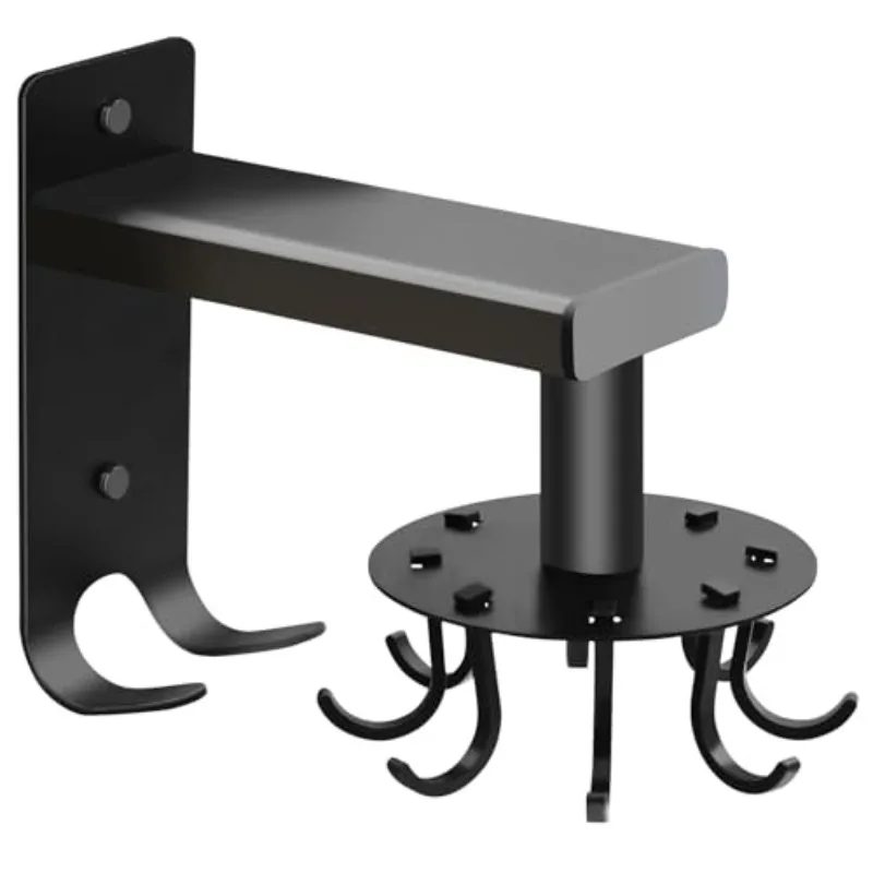 Kitchen Swivel Hooks, Wall-mounted Spatula and Spoon Hanging Rack No-punch Kitchenware Storage Rack Hanging Rod No-nail Shelf