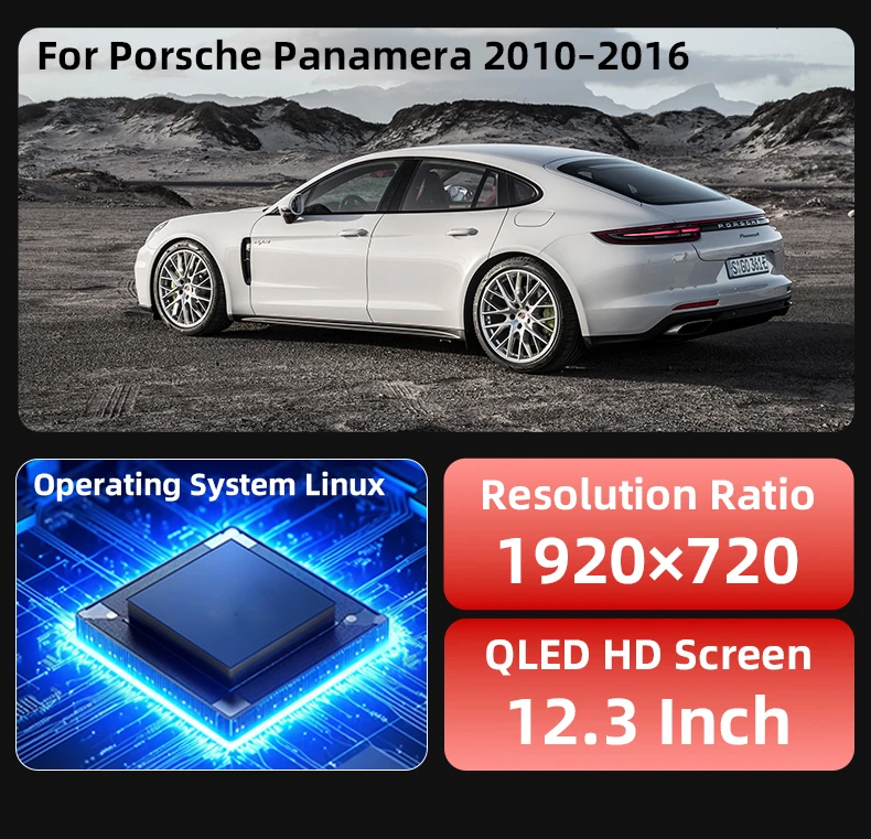 Digital Instrument Cluster For Porsche Panamera 2010-2016 Speedometer,Dashboard,