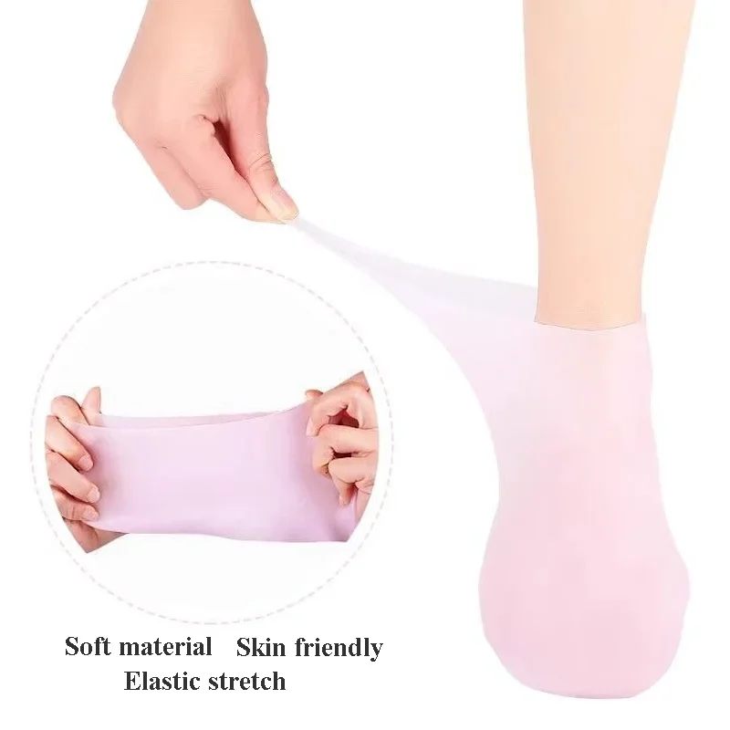 Silicone Protective Skin Care Exfoliation Waterproof Anti-crack Moisturizing Elastic Socks Foot Covers Winter plantar Care