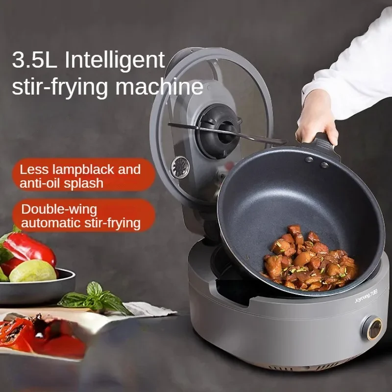 Machine de cuisson à tambour automatique commerciale, robot Wok  intelligent, plats de riz frits, remueur électrique