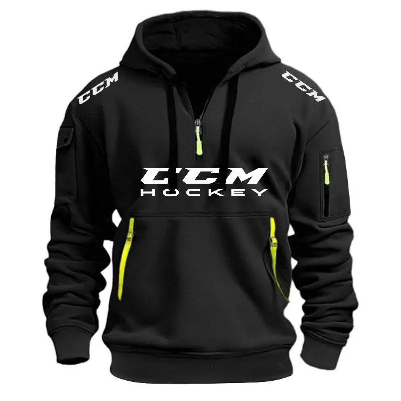 New Autumn Winter Autumn Winter Russia CCM HOCKEY Sports men's Hoodies Sweatshirts multi-pocket zipper loose casual hoodie coat 3